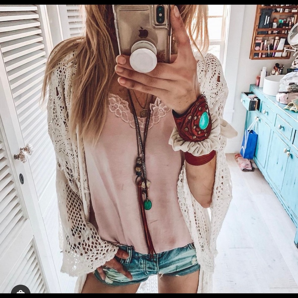 Satin Blush Tank top from Three Bird Nest
